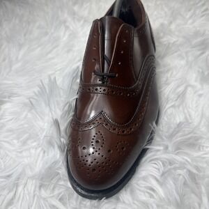 HANOVER Dress Shoes Wingtip Brogue Leather Mens Sz 11 3E Wide Office Wedding New